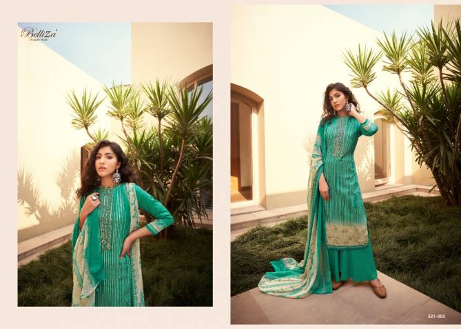 Belliza Bliss 2 Designer Festive Wear Jam Cotton Print With Embroidery Dress Material Collection
