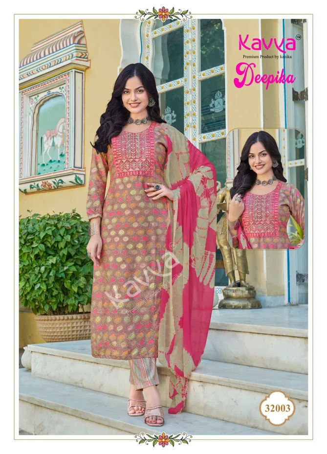 Deepika Vol 32 By Kavya Straight Kurti With Bottom Dupatta Exporters In India