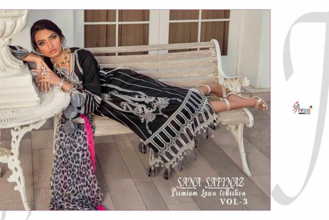 Shree Sana Safinaz Premium Fancy Designer Casual Wear Lawn Collection 3 Pakistani Salwar Suits Collection
