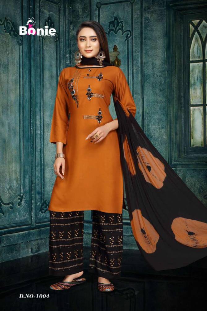 Bonie Hemani Fancy Ethnic Wear Kurtis With Palazzo With Dupatta Readymade Collection
