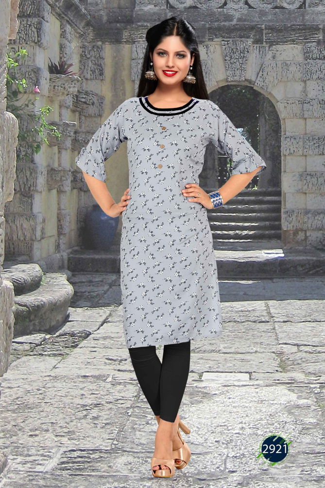 Trendy Shivi 1 Latest Fancy Regular Casual Wear Rayon Printed Designer Kurtis Collection
