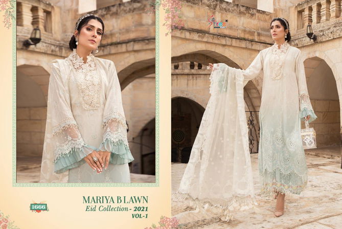 Shree Mariya B Lawn Eid Collection 2021 Vol 1 Latest Fancy Designer Festive Wear Pure Cotton Printed Pakistani Salwar Suits Collection
