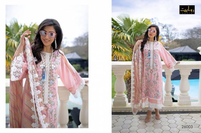 Rawayat Rani Saheba Lawn Collection 21 Fancy Festive Wear Pure Cotton Embroidered Pakistani Salwar Suits Collection
