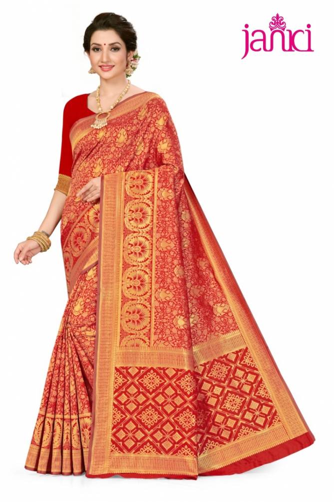 Janki Latest Designer Heavy Party Wear Wedding Silk Saree Collection 