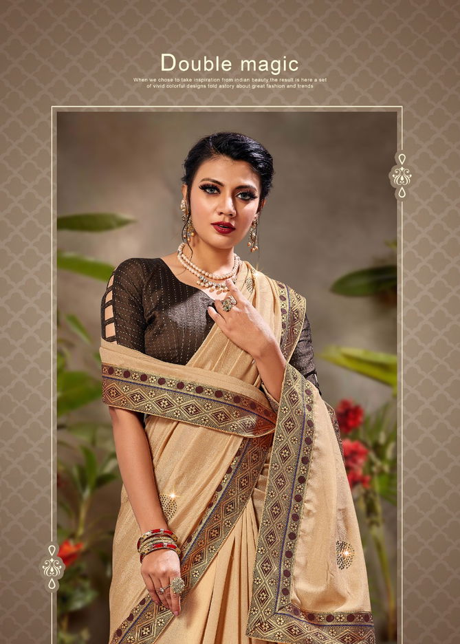 Ronisha Flavour Latest Fancy Heavy Wedding Wear Vichitra silk Sarees Collection
