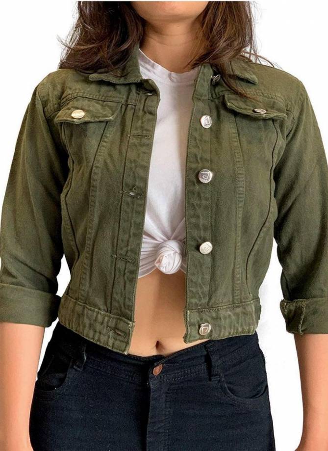 Swara Denim Jacket 2 Latest fancy Party Western Wear Denim Ladies Top Collection
