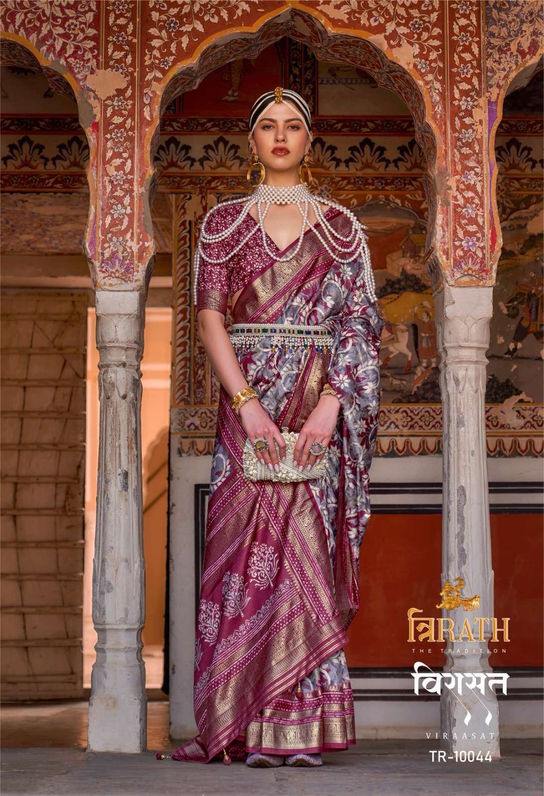 Viraasat 10043 To 10054 By Trirath Casual Wear Sigma Silk Saree Wholesale Online