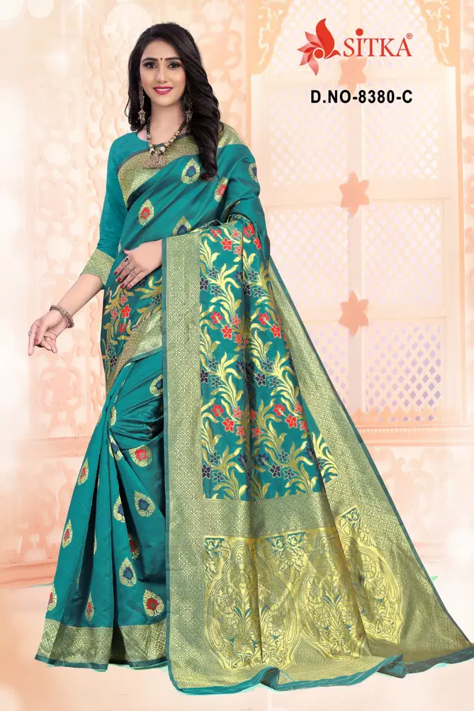 Haytee Lilly 8380 Party Wear Stylish Function Wear Designer Handloom Cotton Silk Saree Collection