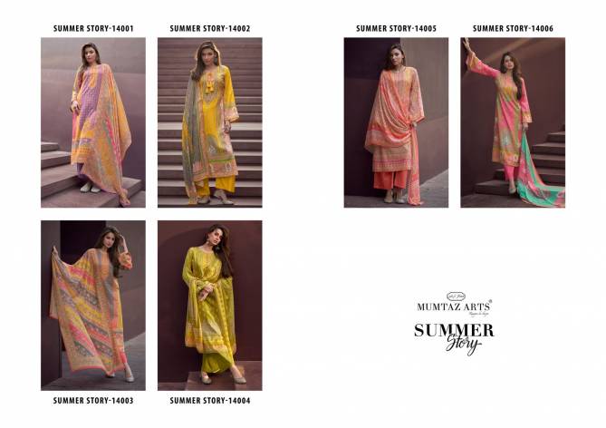 Summer Story By Mumtaz Arts Heavy Printed Pure Lawn Cotton Dress Material Wholesale Online