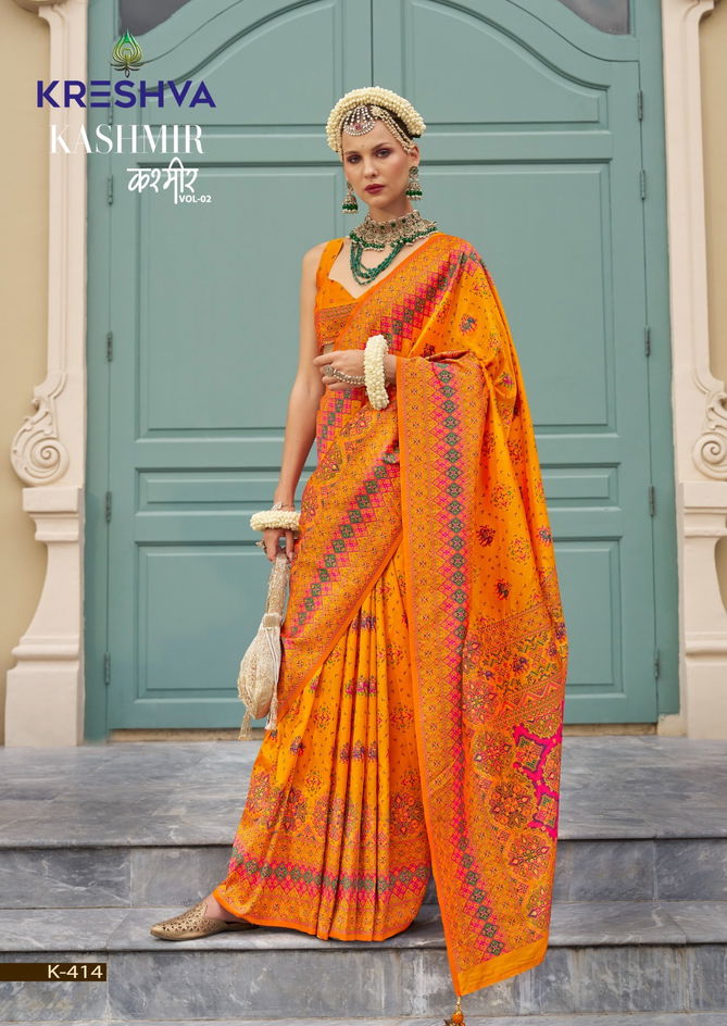 Kashmir Vol 2 By Kreshva Banarasi Silk Wedding Wear Saree Wholesale In India