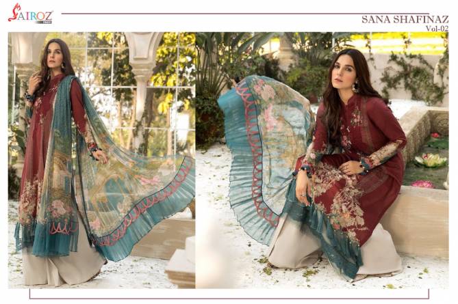 Sairoz Sana Safinaz 2 Premium Heavy Cotton Digital Print With Embroidery Pakistani Collection