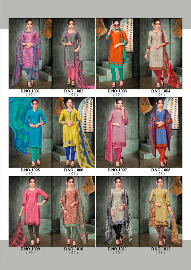 Amit Simaran New Exclusive Printed Heavy Freanch Crepe Casual Wear Dress Material Collection
 