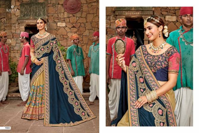 Kalista Khwaab 17 Wedding Wear Embroidery worked Latest Designer Heavy Saree Collection
