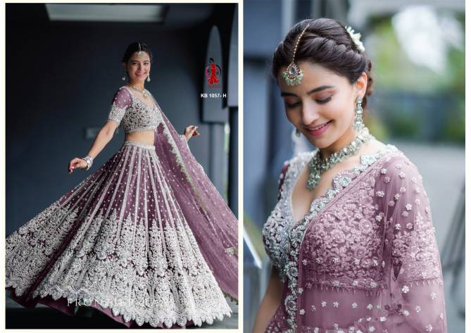 KB 1057 Desginer Heavy butterfly Net Bridal Lehenga Choli Wholesale Online