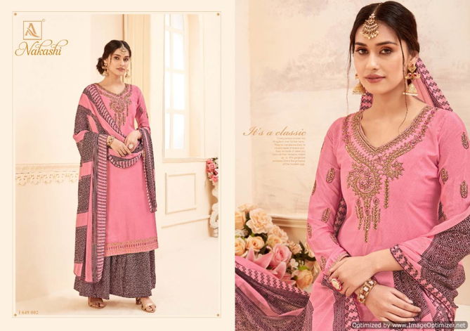 Alok Nakashi Heavy Nakashi Work Latest Designer Heavy Embroidery Worked Neck Design Salwar Suit Collection 