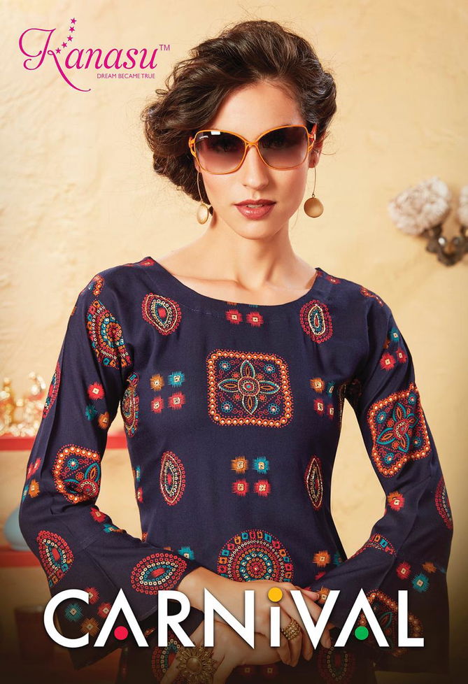 Kanasu Carnival Latest Designer Office Wear Casual Wear Kurti With Bottom Collection 