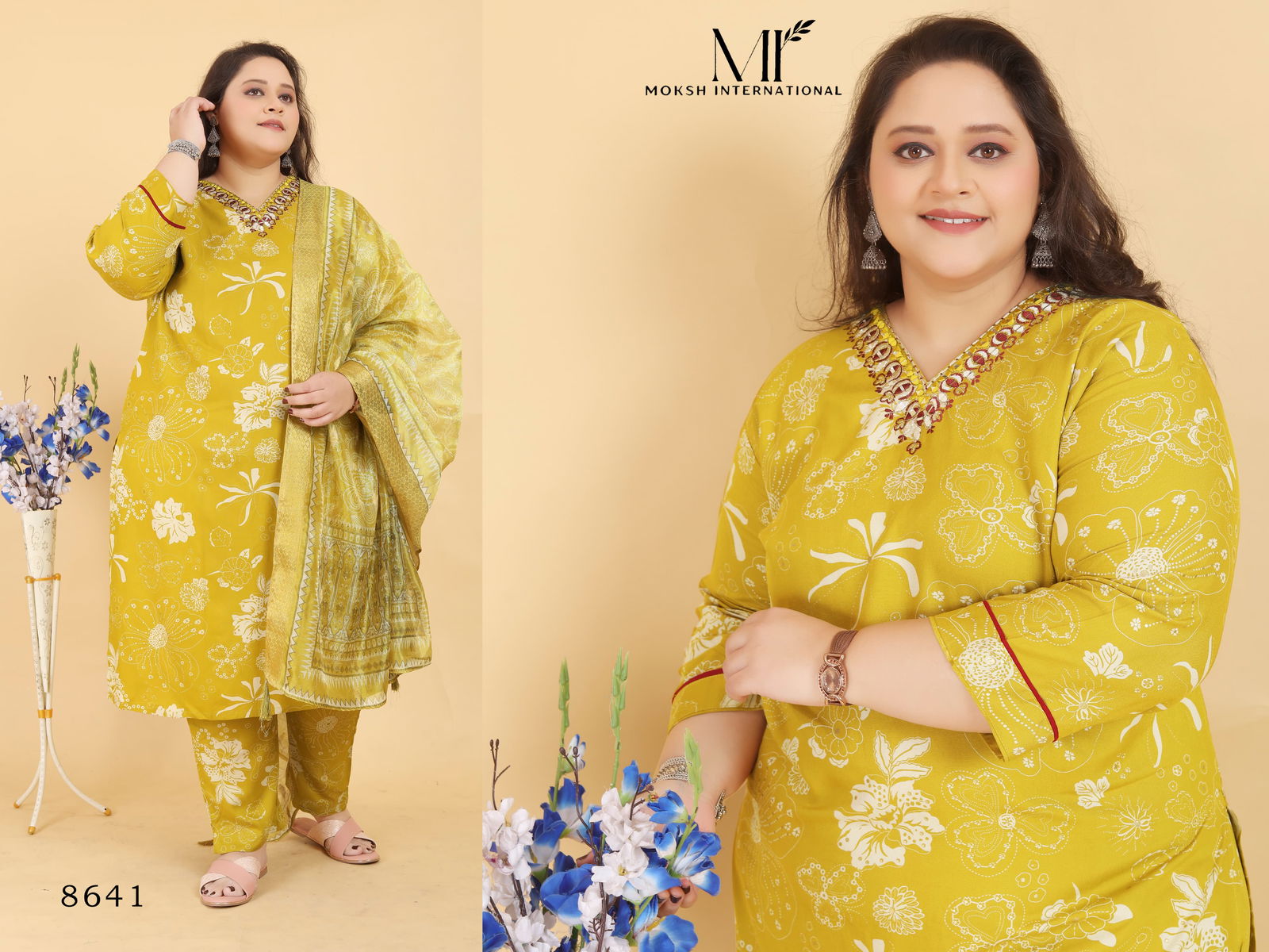 Big Size Angle Vol 2 By Moksh Fancy Kurti With Bottom Dupatta Exporters In India