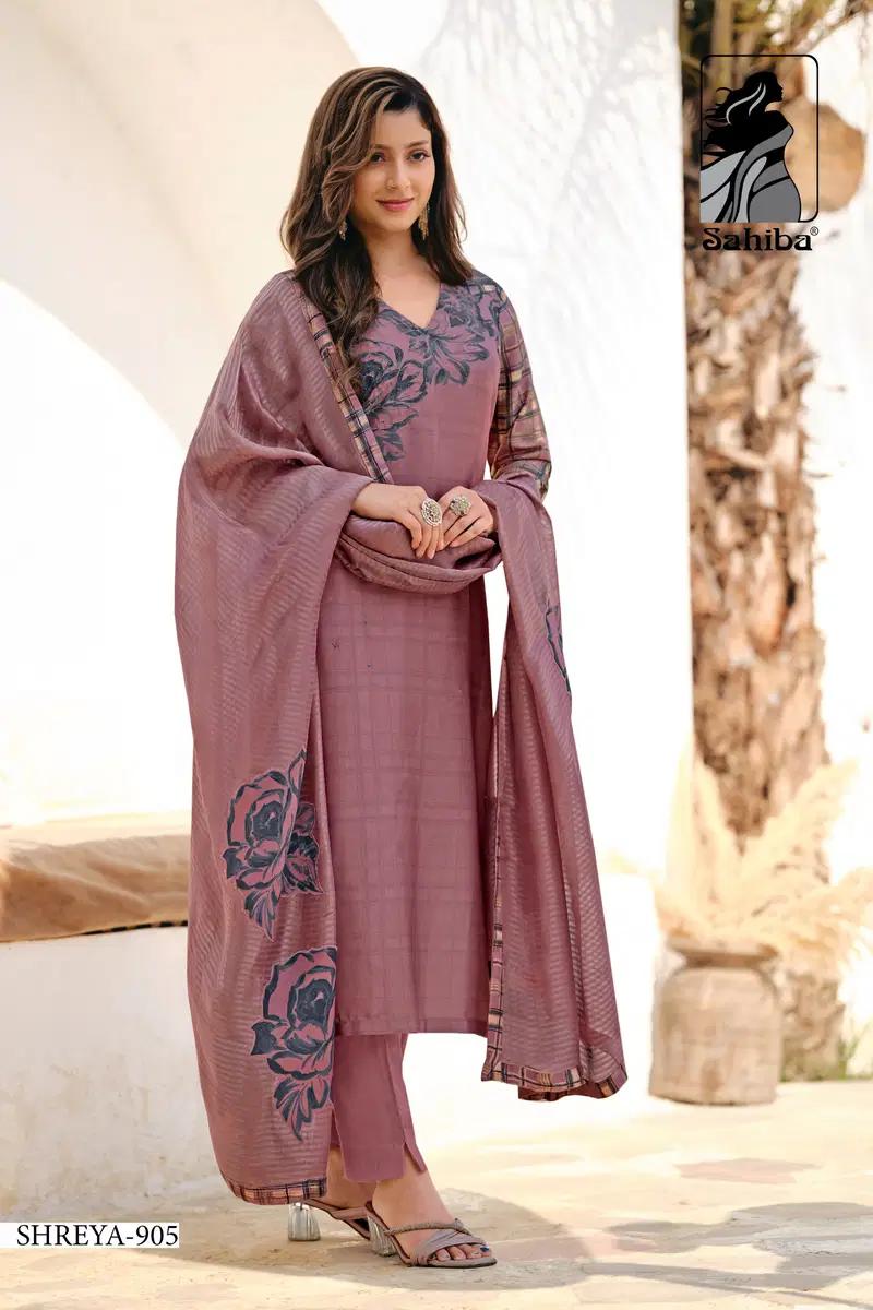 Shreya By Sahiba Viscose Simmer Digital Printed Dress Material Wholesale Online