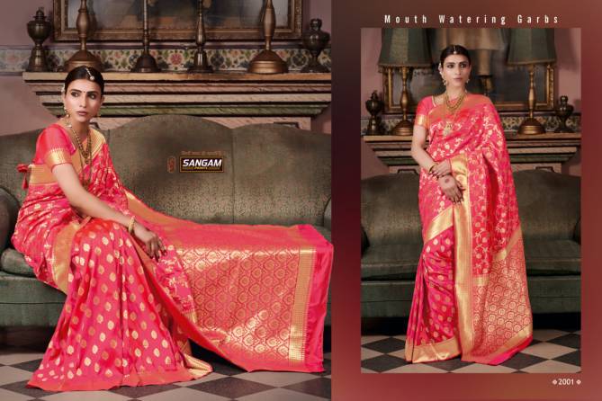 Sangam Padmakshi Latest Heavy fancy Festive Wear Banarsi Silk Sarees Collection
