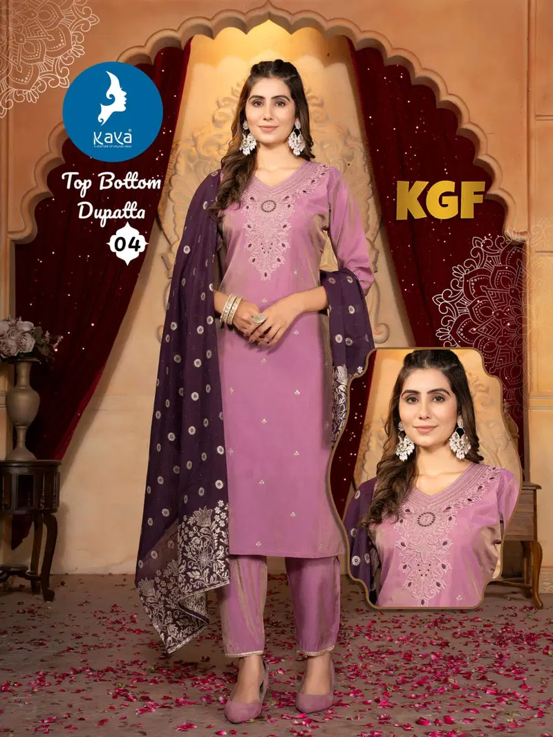 Kgf By Kaya Roman Shimmer Kurti With Bottom Dupatta Orders In India