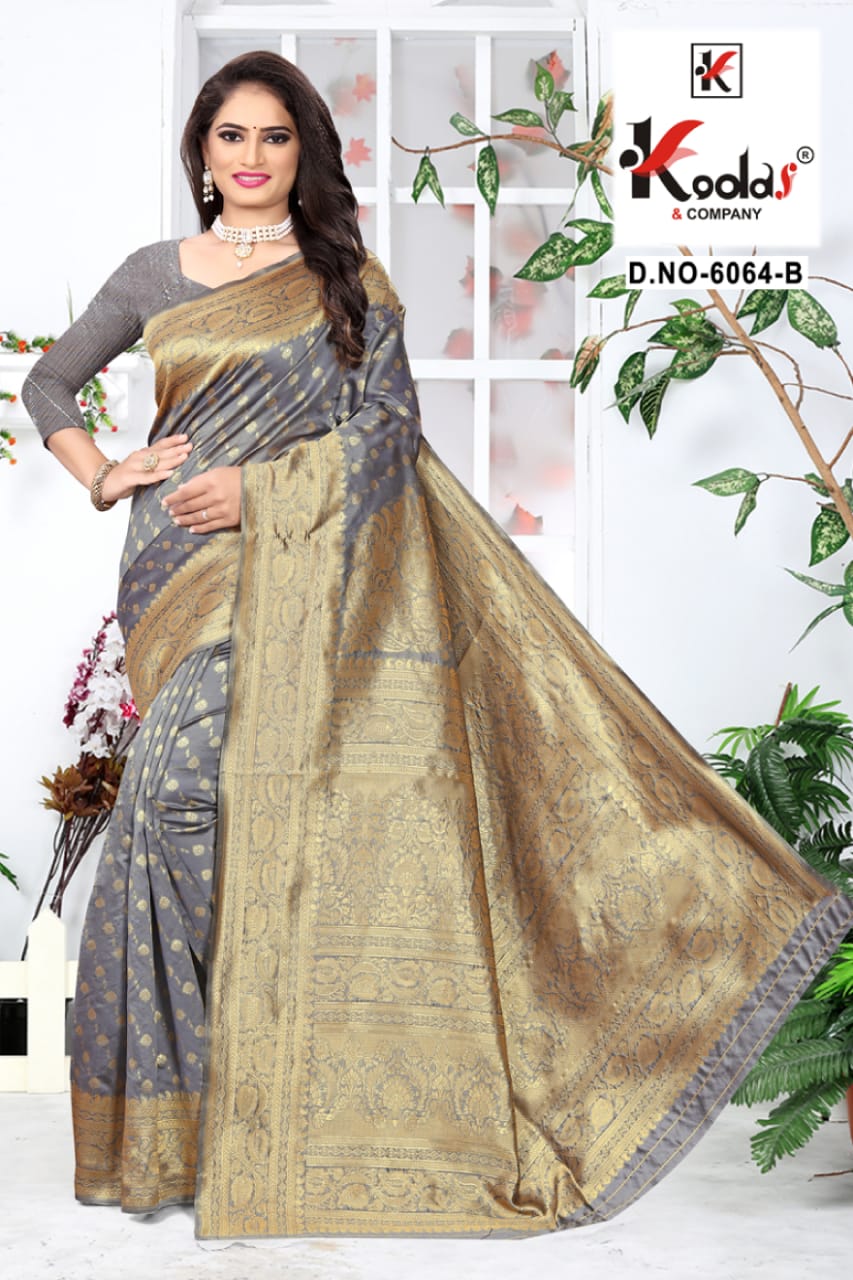 Skoda 6064 Latest Fancy Designer Silk Festive Wear Rich Pallu Designer Saree Collection
