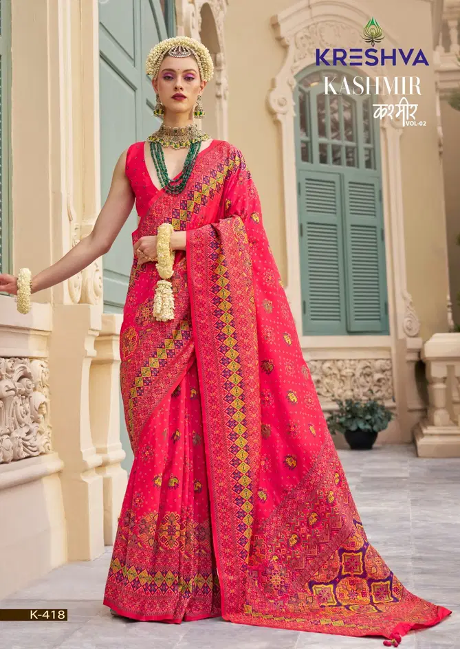 Kashmir Vol 2 By Kreshva Banarasi Silk Wedding Wear Saree Wholesale In India