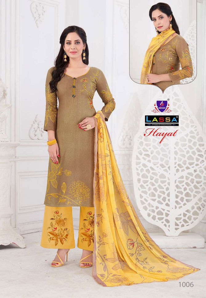 Arihant Lassa Hayat Printed Cotton Casual Wear Dress Material Collection
