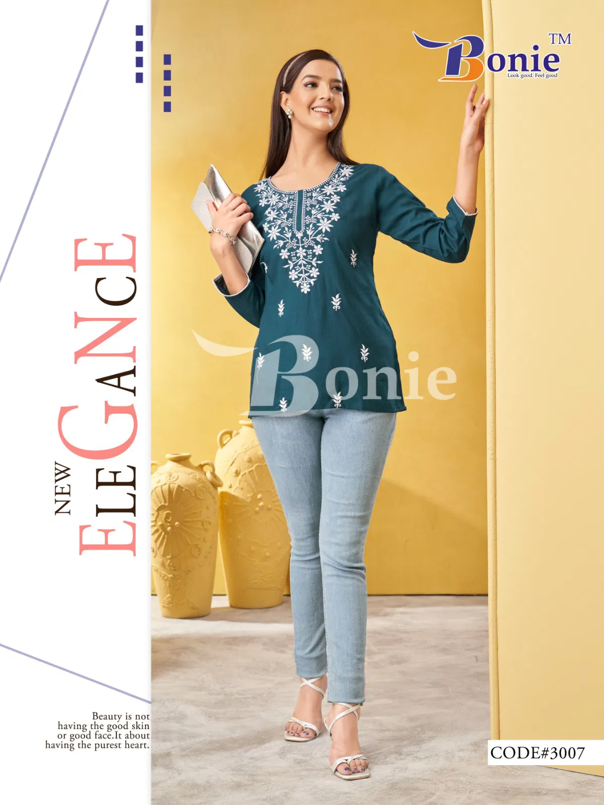 Aisha Vol 3 By Bonie Rayon Lucknowi Short Top Wholesale Online