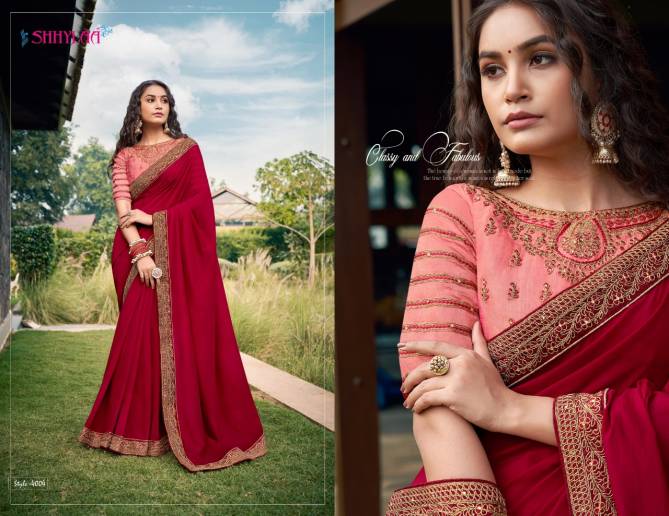 Shhylaa The Devi Collection Vol-3 Heavy Embroidery Lace And Heavy Blouse Latest Fancy Party Wear Pure Silk Saree Collection 