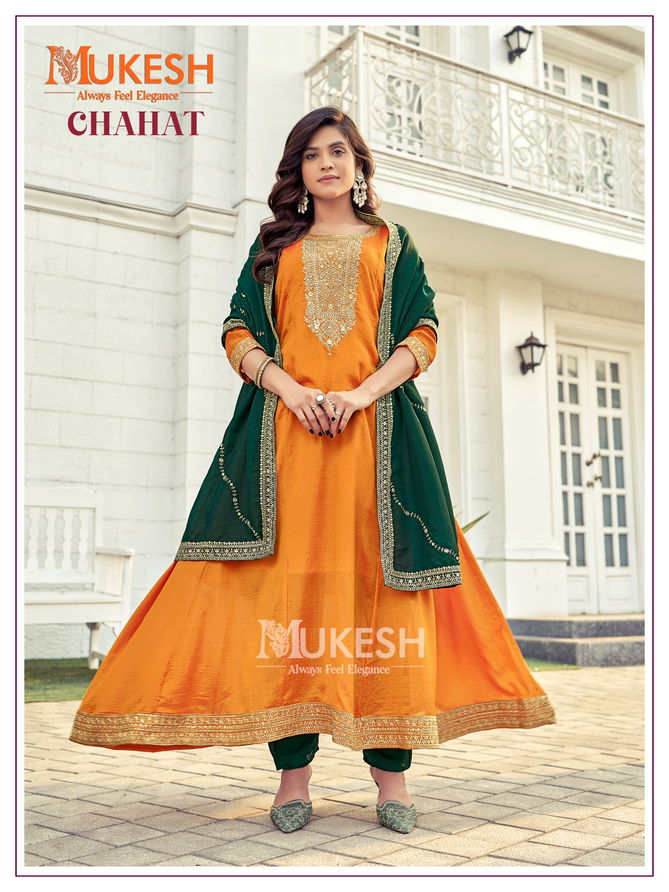 Chahat By Banwery Viscose Anarkali Kurti With Bottom Dupatta Wholesale In India