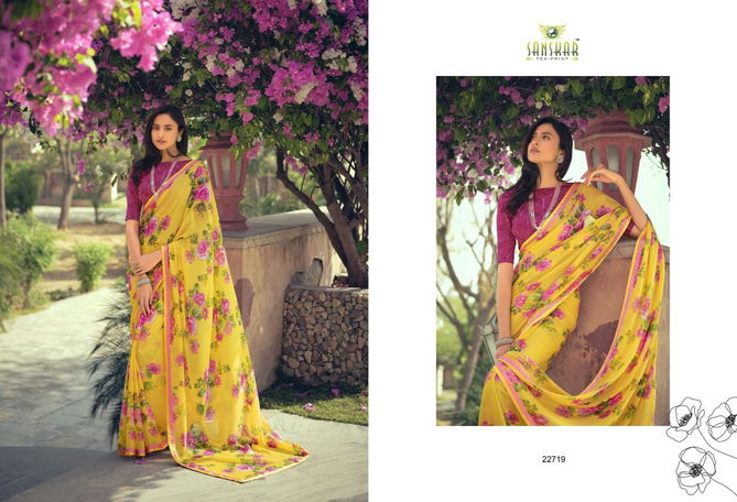 Sanskar Rahi 10 Fancy Wear Brasso Fancy Designer Ethnic Wear Saree Collection
