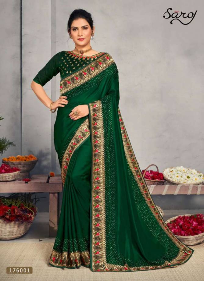 Saroj Miracle Fancy Latest Printed Festive Wear Silk Sarees Collection