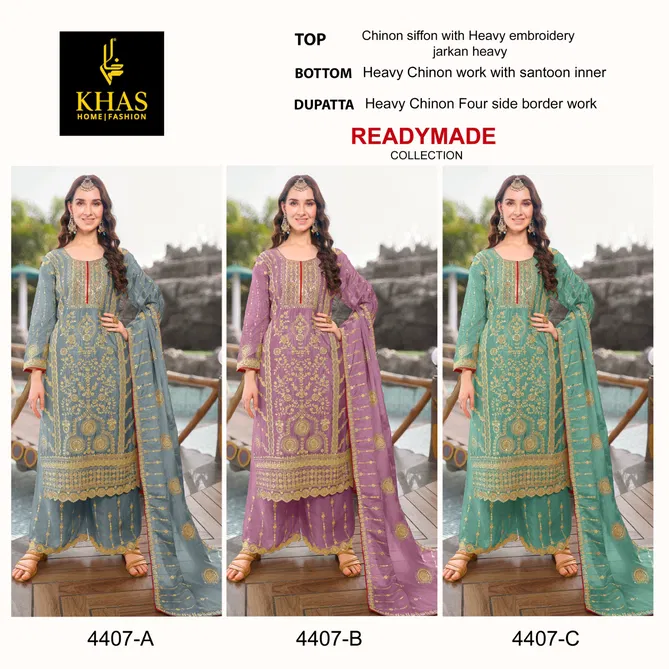 4407 Khas Chinon Pakistani Readymade Suits Orders In India