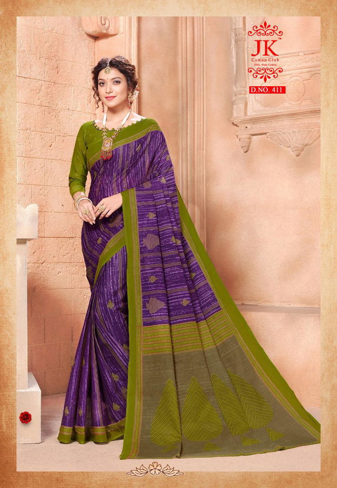 Jk Vaishali 4 Designer Regular Wear Cotton Printed Saree Collection
