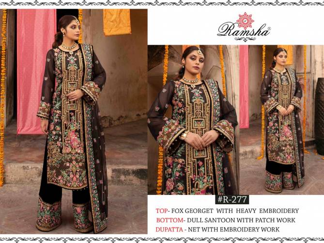Ramsha R 277 to 280 Fancy Latest Designer Wedding Wear Fox Georgette With Heavy Embroidery Work Pakistani Salwar Suits Collection
