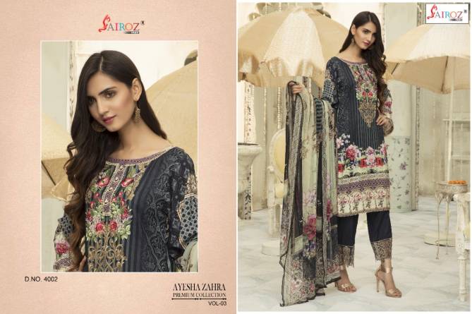 Sairoz Ayesha Zahra Premium Collection 3 Casual Daily Wear Pakistani Salwar Kameez Collection