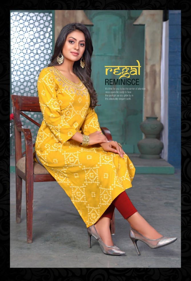 Pari Bandhan Latest Regular Wear Rayon Printed Designer Kurtis Collection
