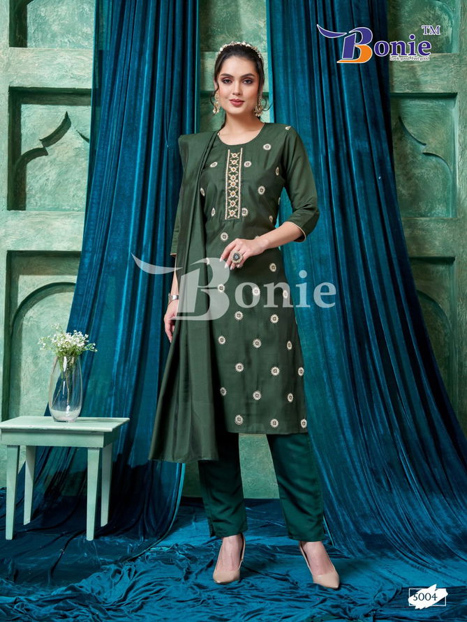 Flora 5 By Bonie Silk Kurti Bottom With Dupatta Catalog