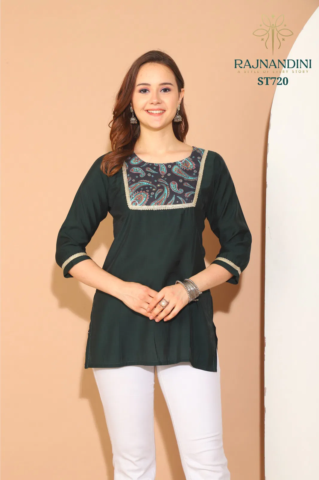 Kiara By Rajnandini Roman Silk Ladies Top Orders In India