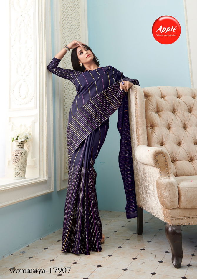 Apple Womaniya Latest Bhagalpuri Silk Casual Wear Decent Look Saree Collection
