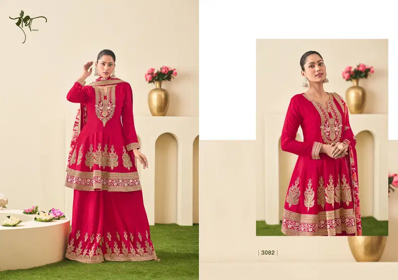 Sitare By Radha Trendz Chinon Readymade Suits Wholesale In India