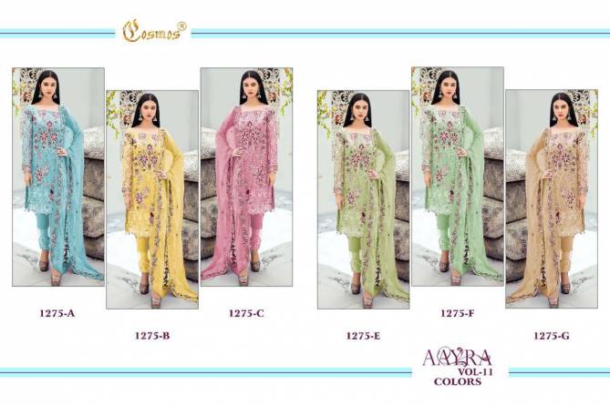 Cosmos Aayra 11 Colors Pakistani Wear Georgette Salwar Kameez Collection

