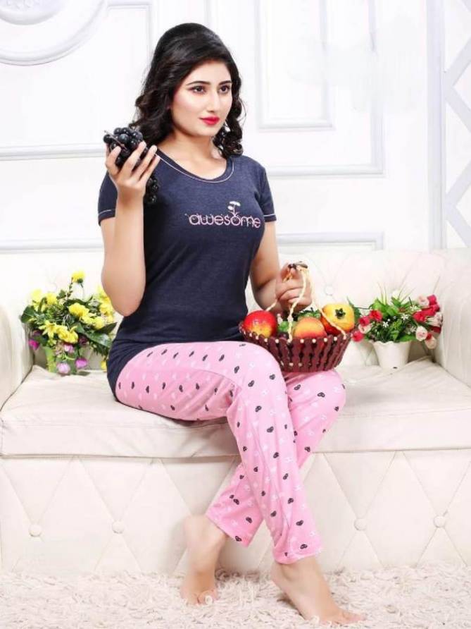 Gaabha Sweet Dream Vol 6 Latest Collection Of Printed Night Pant With Comfortable Top Night Suit  
