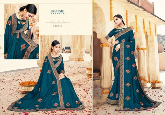 Ronisha Ambalika Vichitra Silk Festive Wear Designer Latest Saree Collection
