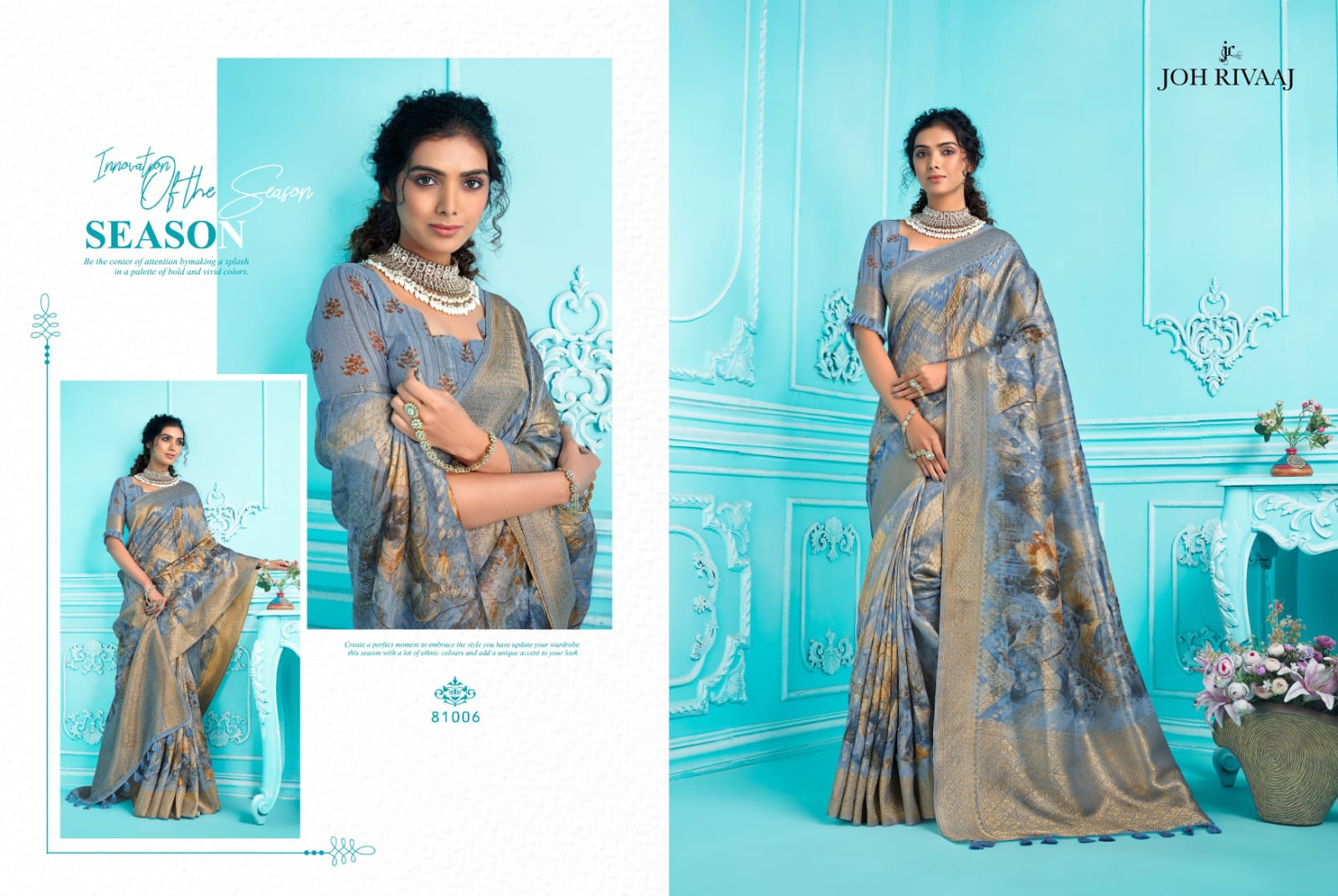 Jarosa By Joh Rivaaj Organza Designer Sarees Catalog