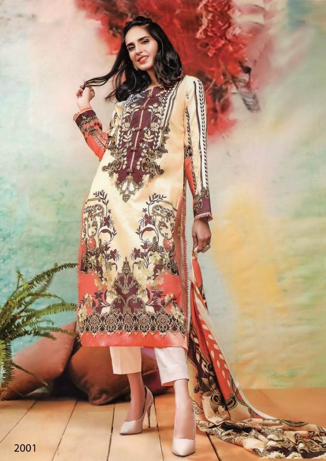 Asifa Nabeel 2 Latest Designer Party Wear Printed Heavy Lawn Cotton Dress Material 