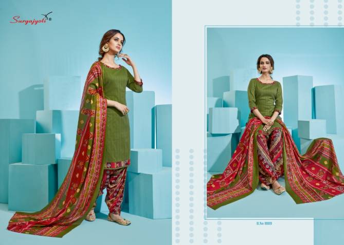 Suryajyoti Panghat 1 fancy Casual Wear Cotton Cambric Print Top With Patiyala Salwar Suits Collection