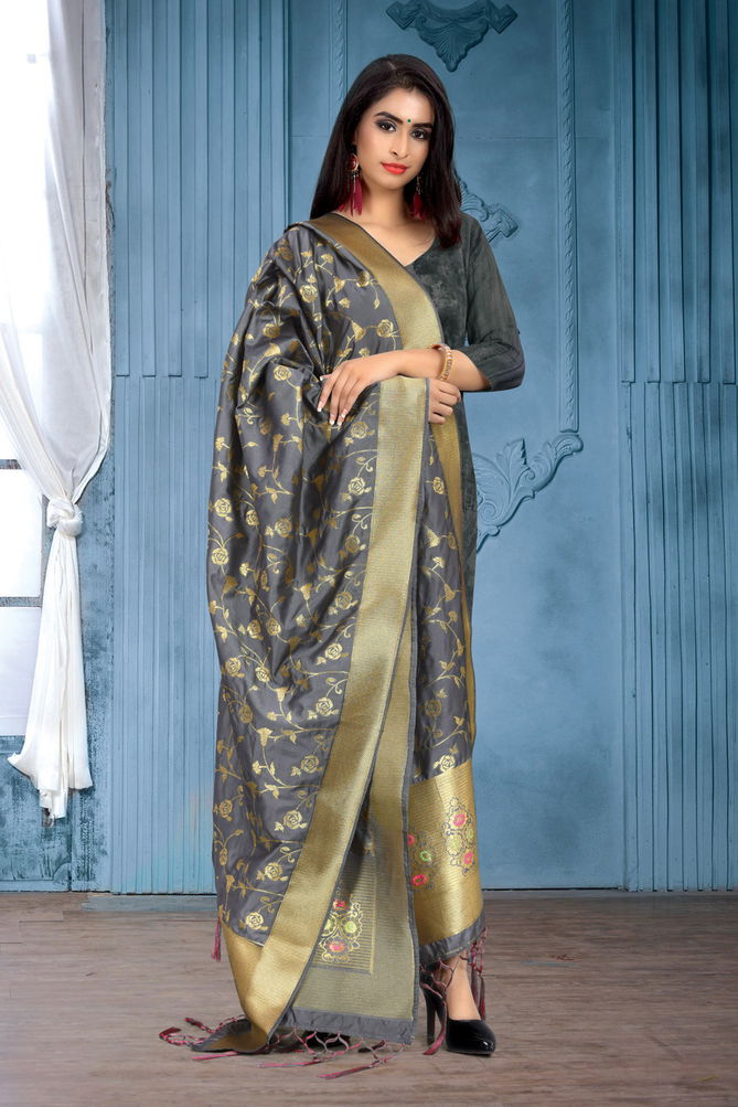 Sangam Silk Banarasi Dupatta 1 Latest Fancy Beautiful Design With Zari Work Dupatta