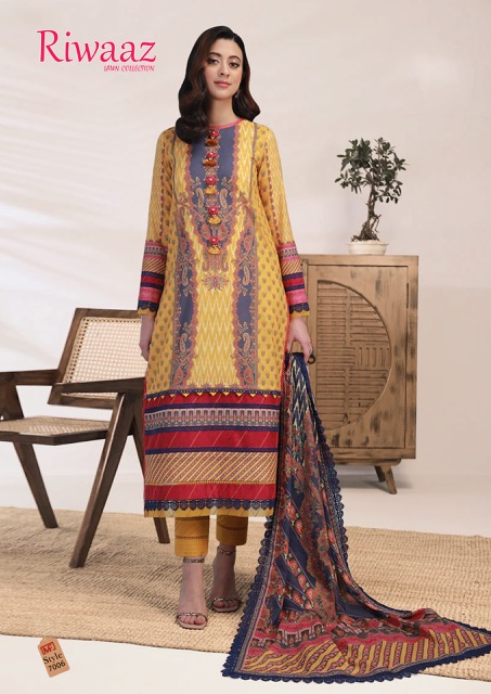 Madhav Riwaaz Vol 7 Lawn Cotton Karachi Dress Material Catalog
