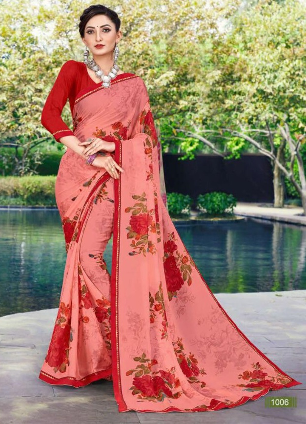 MANSAROVER  MEERA MOHAN VOL -01 Latest Fancy Designer Heavy Casual Wear Chiffon Printed Saree Collection